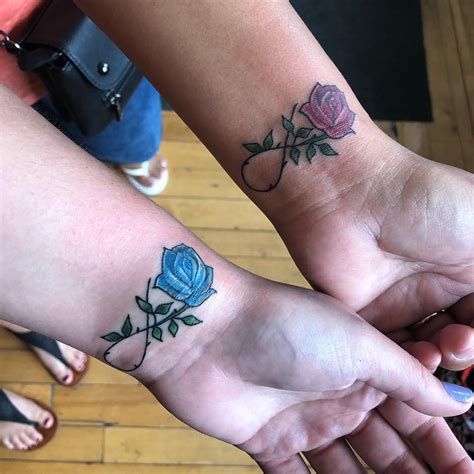 mother daughter rose tattoos